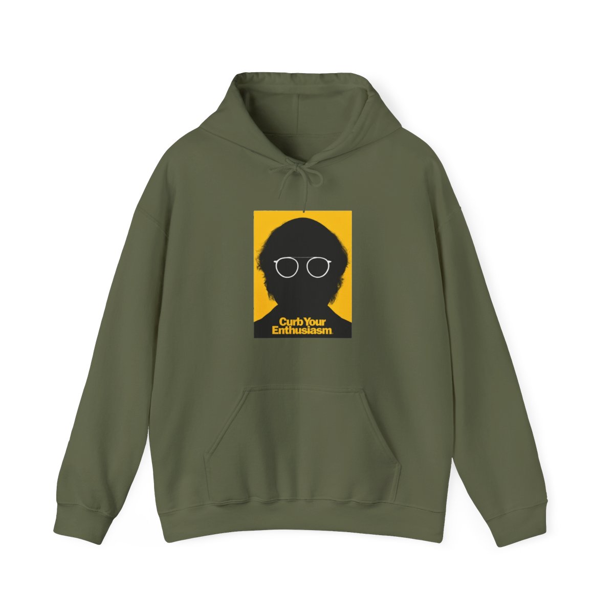 Curb Your Enthusiasm Zip Up Hoodie Larry Silhouette | Silicon Valley - alternate angle 4, merchandise